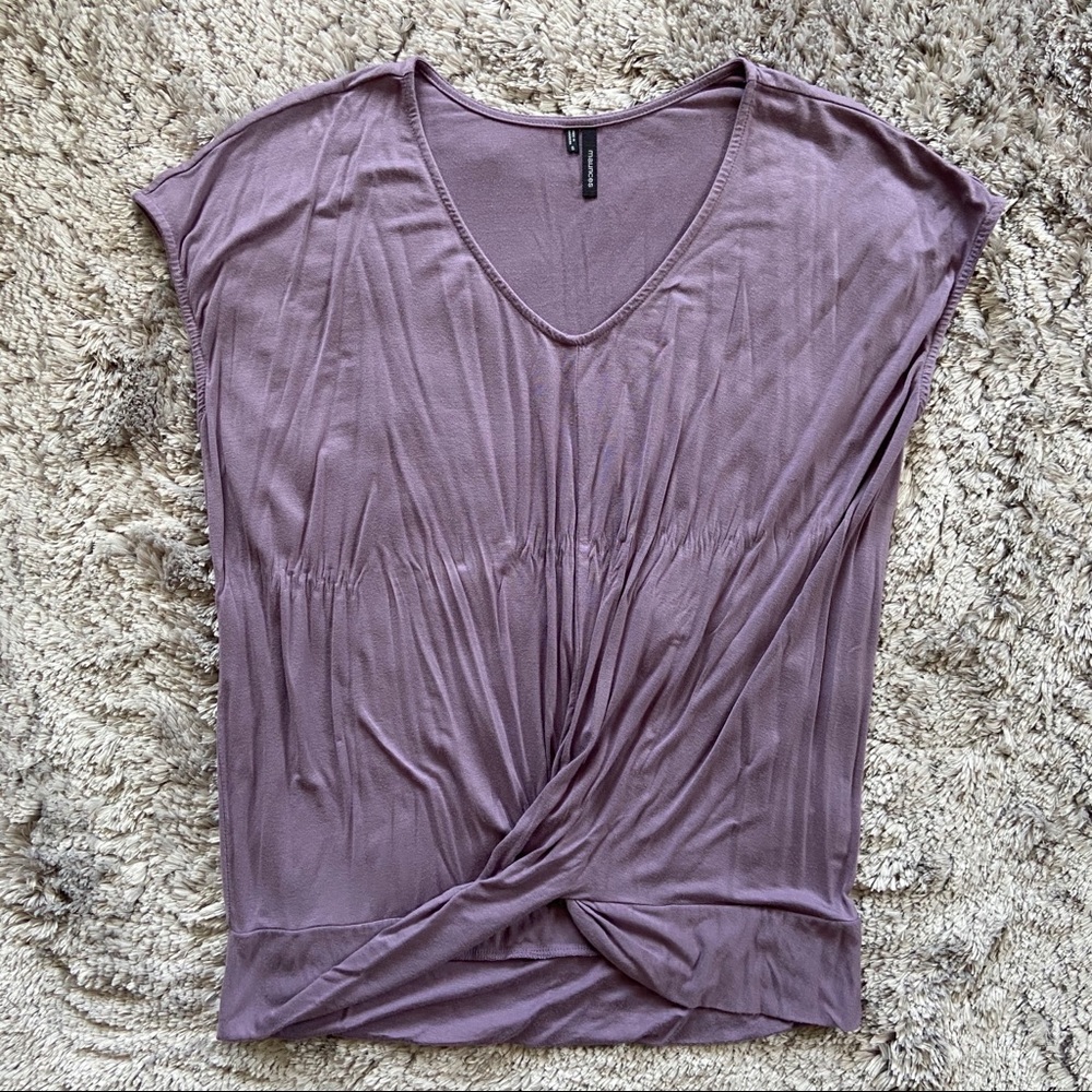 maurices casual criss cross twisted knot shirt